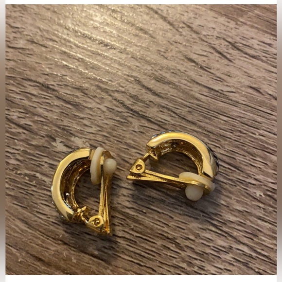 Vintage Silver & Gold Tone Clip-on Earrings - Picture 9 of 11